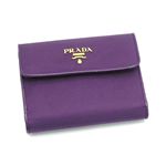 PRADA（プラダ） Wホック財布 TESSUTO VERNICE 1M0523 TES SAF パープル