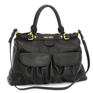 MIUMIU（ミュウミュウ） ショルダーバッグ VITELLO CARIBU RR1598 F0002 ブラック