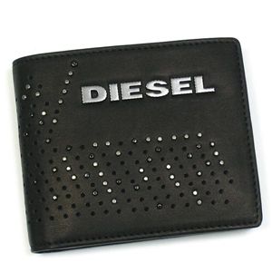 DIESEL（ディーゼル） 二つ折り財布（小銭入れ付） PERF-VIBE 00XM89 PERF-FERISH SMALL T8013 ブラック
