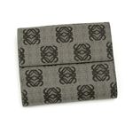 Loewe（ロエベ） Wホック財布 ANAGRAM COATED CANVA 118.80.A54 BILLFOLD PURSE ブラック