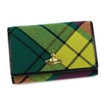 Vivienne Westwood（ヴィヴィアンウエストウッド） 二つ折り財布（小銭入れ付） WINTER TARTAN 2232 ライトグリーン