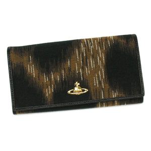 Vivienne Westwood（ヴィヴィアンウエストウッド） 長財布 LEOPARD 1032 ブラック/ブラウン