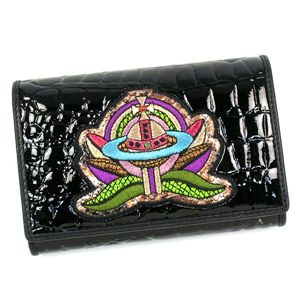 Vivienne Westwood（ヴィヴィアンウエストウッド） 二つ折り財布（小銭入れ付） APPLIQUE 2232 ブラック