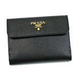 Prada（プラダ） Wホック財布 SAFFIANO MULTICOLOR 1M0523 F0002 ブラック/レッド