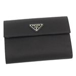 Prada（プラダ） 三つ折り財布（小銭入れ付） TESSUTO 1M0510 F0002 ブラック