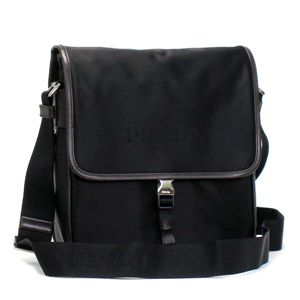 Prada（プラダ） ナナメガケバッグ TESSUTO BOW VA0770 F0892 ダークブラウン/ブラック