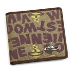 Vivienne Westwood（ヴィヴィアンウエストウッド） 二つ折り財布（小銭入れ付） STONEAGE 730 カーキー