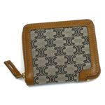 Celine（セリーヌ） 二つ折り財布（小銭入れ付） LOGO 10989 COMPACT ZIPPED MULTIFUNCTION 04LU ベージュ