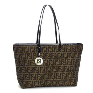 Fendi（フェンディ） トートバッグ ジャージ 8BH185 ROLL BAG CON LAMPO F0HT7 ダークブラウン/ブラック