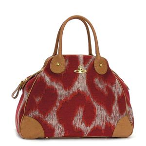 Vivienne Westwood（ヴィヴィアンウエストウッド） ハンドバッグ LEOPARD 4645 ベージュ/レッド