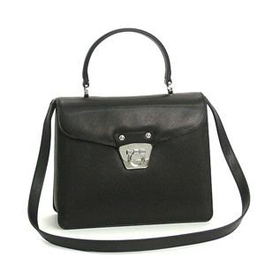 Ferragamo（フェラガモ） ハンドバッグ VIT.ST.TISSU 21A232 KATIA 375106 ブラック