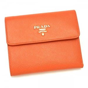 Prada（プラダ） 三つ折り財布（小銭入れ付） SAFFIANO METAL ORO 1M0170 F0311 SALMON