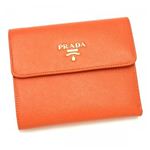 Prada（プラダ） 三つ折り財布（小銭入れ付） SAFFIANO METAL ORO 1M0170 F0311 SALMON