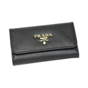 Prada（プラダ） キーケース SAFFIANO METAL ORO 1M0222 F0002 ブラック