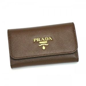 Prada（プラダ） キーケース SAFFIANO METAL ORO 1M0222 F0324 ダークブラウン