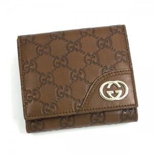 Gucci（グッチ） Wホック財布 LADIES NEW BRITT 181594 2535 ライトブラウン