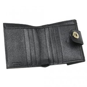 Bvlgari(ブルガリ) Wホック財布 DOPPIO TONDO 25215 ブラック/ゴールド