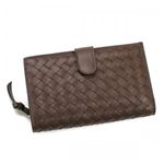 BOTTEGA VENETA（ボッテガヴェネタ） 長財布 PORTAFOGLIO INTR.NAP 121060 2106 ダークブラウン/ブラック