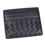 BOTTEGA VENETA(ボッテガベネタ) カードケース P.FOGLIO INTRECCIATO 162150 5009 ダークネイビー H8×W10