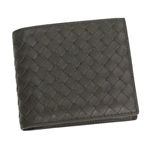 BOTTEGA VENETA(ボッテガベネタ) 二つ折り財布(小銭入れ付) P.FOGLIO INTRECCIATO 193642 2040 ダークブラウン H9.5×W11×D2