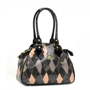 Vivienne Westwood(ヴィヴィアンウエストウッド) ハンドバッグ NEW HARLEQUIN 5073  ブラック H21×W29×D13