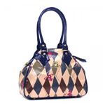 Vivienne Westwood(ヴィヴィアンウエストウッド) ハンドバッグ NEW HARLEQUIN 5073  ブルー H21×W29×D13