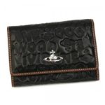 Vivienne Westwood(ヴィヴィアンウエストウッド) 二つ折り財布(小銭入れ付) BAM BAM 746V  ブラック H9.5×W13.5×D2.5