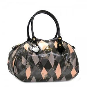 Vivienne Westwood(ヴィヴィアンウエストウッド) ハンドバッグ NEW HARLEQUIN 4606  ブラック H25×W16/35×D16