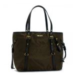 Prada(プラダ) トートバッグ NYLON JACQUARD+SAFFI BR4252 38 ダークブラウン H27×W33×D14