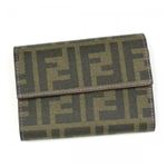 Fendi（フェンディ） 二つ折り財布（小銭入れ付） ZUCCA PU LOGO 8M0026 F0HJ6 パープル H9.5×W12.5×D2.5