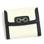 Ferragamo（フェラガモ） Wホック財布 NEW G.ICONA SPECTATO 22B115 450141 ブラック/ホワイト H10.5×W12×D2.5