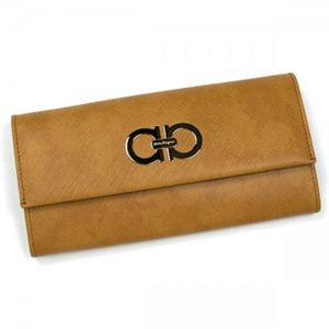 Ferragamo（フェラガモ） 長財布 GANCINI ICONA VITELL 227121 439868 イエロー H10×W19×D2.5