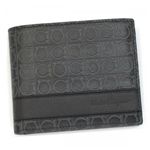 Ferragamo（フェラガモ） 二つ折り財布（小銭入れ付） MENS SLG GAMMA 668734 442284 グレー H9.5×W12×D2