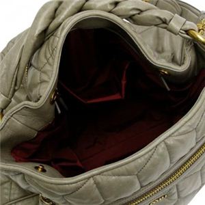 MIUMIU�i�~���E�~���E�j �V�����_�[�o�b�O TRAPUNTATTO SOFT RR1695 424 ���C�g�O���[