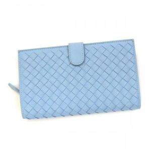 BOTTEGA VENETA(ボッテガベネタ) 長財布 PORTAMONETE INTRECCI 114074 4701 SKY ブルーUE