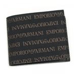 EMPORIO ARMANI(エンポリオアルマーニ) 二つ折り財布(小銭入れ付) LINEA TESSUTO LOGA YEM122 87479 ブラウン/ダークブラウン