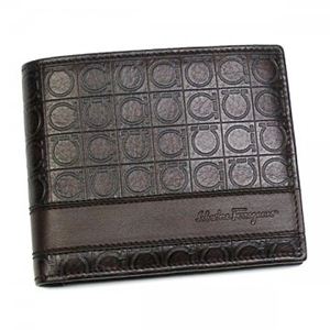 Ferragamo（フェラガモ） 二つ折り財布（小銭入れ付） MENS SLG GAMMA 668734 433495 ブラウン