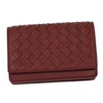 BOTTEGA VENETA（ボッテガベネタ） カードケース P.FOGLIO INTRECCIATO 133945 6130 ワイン