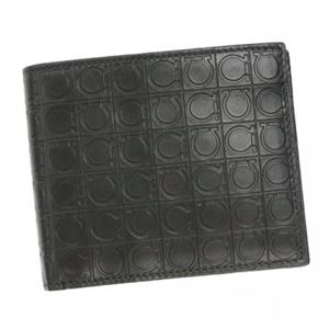 Ferragamo（フェラガモ） 二つ折り財布（小銭入れ付） 669407 552585 DARK RAIN