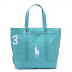 RalphLauren（ラルフローレン） トートバッグ 4051582 25PF5 FRENCH TURQUOISE W／WHITE PP