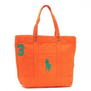 RalphLauren（ラルフローレン） トートバッグ 4055307 1004 BRIGHT PAPAYA／CABO GREEN