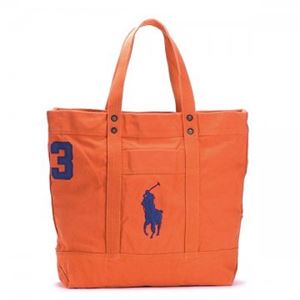 RalphLauren（ラルフローレン） トートバッグ 405532853 12 BEDFORD ORANGE W／ ROYAL PP