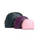 Furla（フルラ） ポーチ EJ05 PAW PETROLIO+AUBERGINE+WINTER ROSE