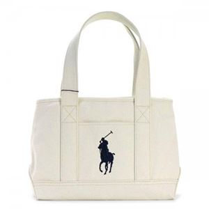 RalphLauren（ラルフローレン） トートバッグ 959010 WHITE CANVAS - BLACK