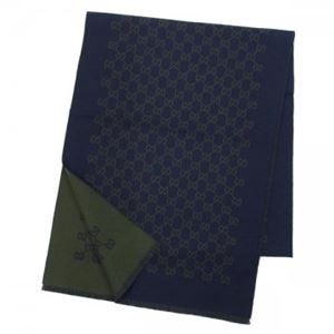 Gucci（グッチ） マフラー 391246 4166 NAVY／GREEN