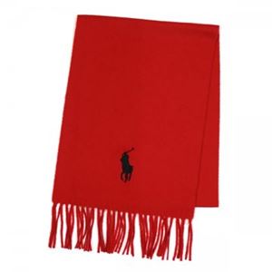 RalphLauren（ラルフローレン） マフラー 6F0349 611 BRISOTL RED／BLACK