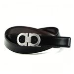 Ferragamo（フェラガモ） ベルト 長さ120cmまで対応 671041 218991 NERO／AUBURN