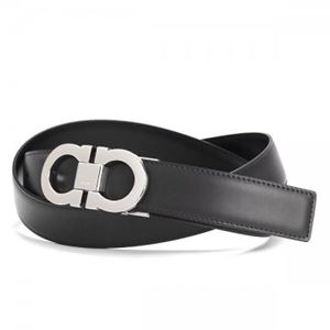 Ferragamo（フェラガモ） ベルト 長さ120cmまで対応 671041 630504 DARK SILVER／NERO