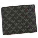 EMPORIO ARMANI（エンポリオアルマーニ） 二つ折り財布（小銭入れ付）  Y4R065 86526 LAVAGNA/NERO