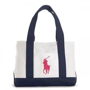 RalphLauren（ラルフローレン） トートバッグ  950194  WHITE/NAVY/FUCHSIA PP